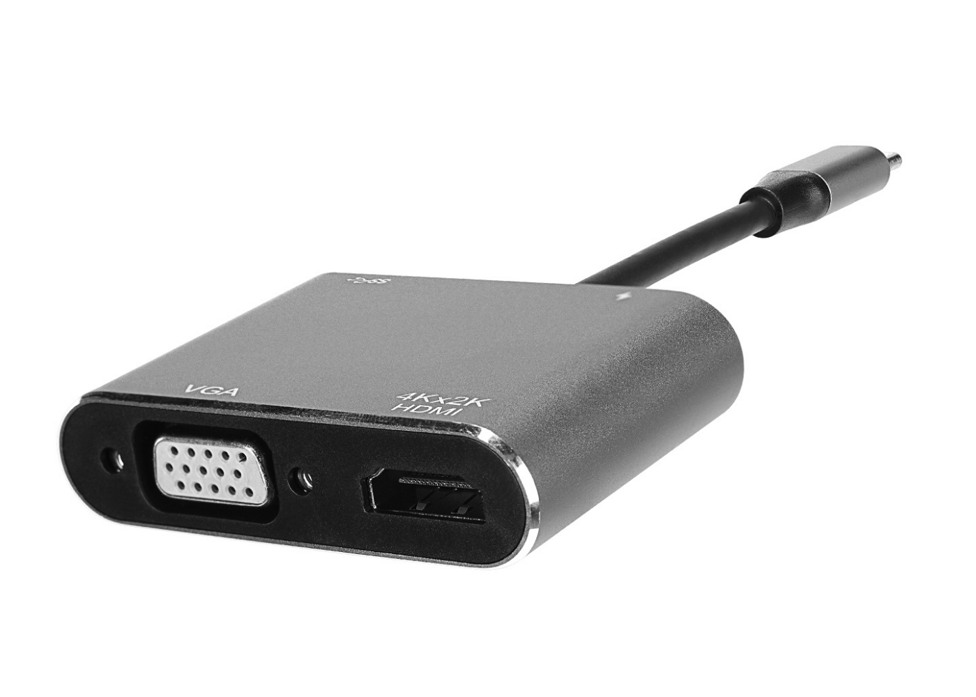 Bilişim Burada PL-5565 4 in 1 Type C to, PD+HDMI+VGA+USB3-0 Çevirici Hub Adaptör Çevirici
